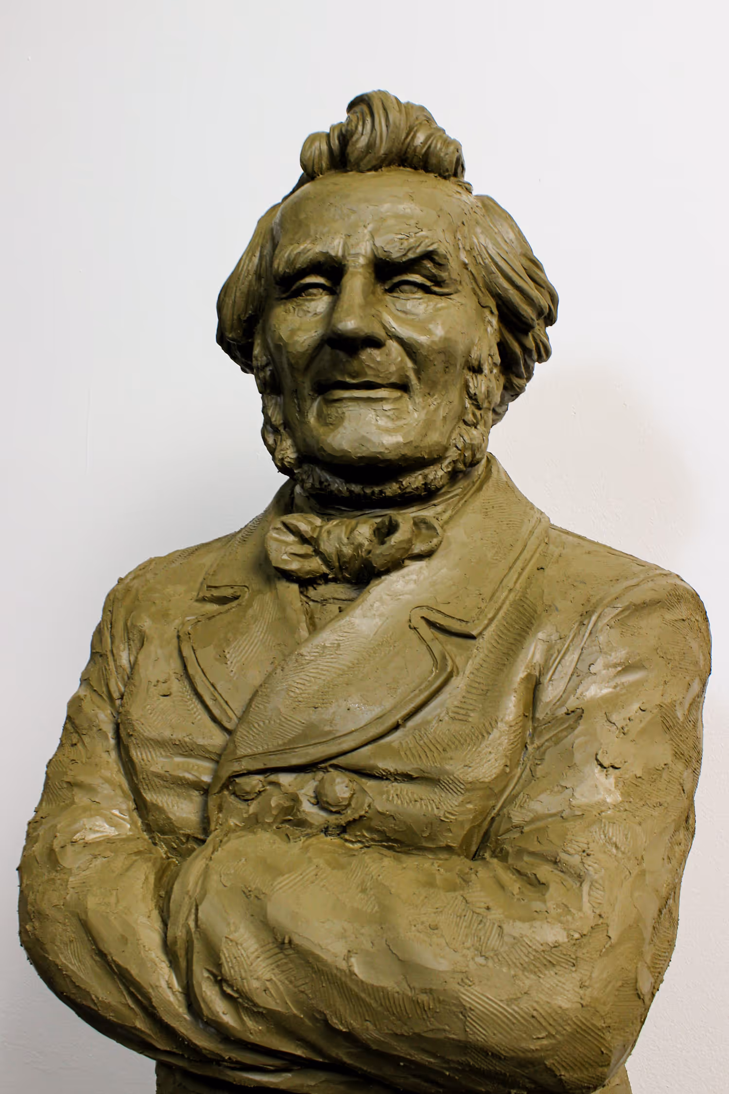 Tonmodell MeinFriedrich im Atelier von Prof. Ottmar Hörl (Wertheim, März 2015)