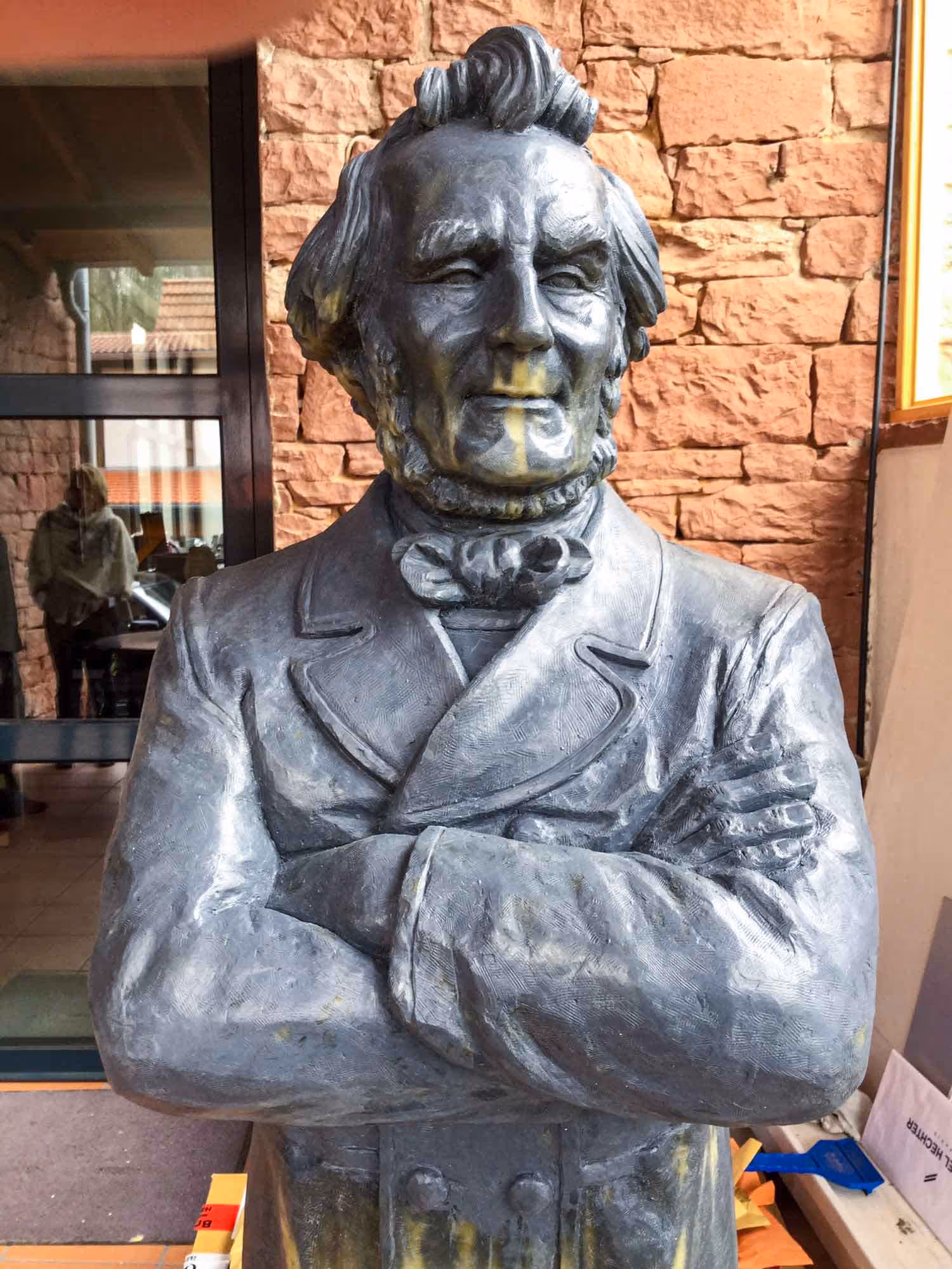 Wachsmodell MeinFriedrich im Atelier von Prof. Ottmar Hörl (Wertheim, April 2015)